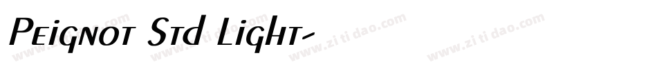 Peignot Std Light字体转换